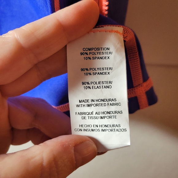 Womens Nike Cycling shirt size Xl Zip front Blue and orange - Picture 7 of 7